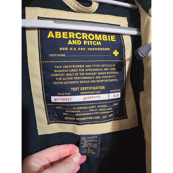 VINTAGE ABERCROMBIE & FITCH Sentinel Tactical Cargo Field Jacket Small Y2K Rare - Picture 4 of 16